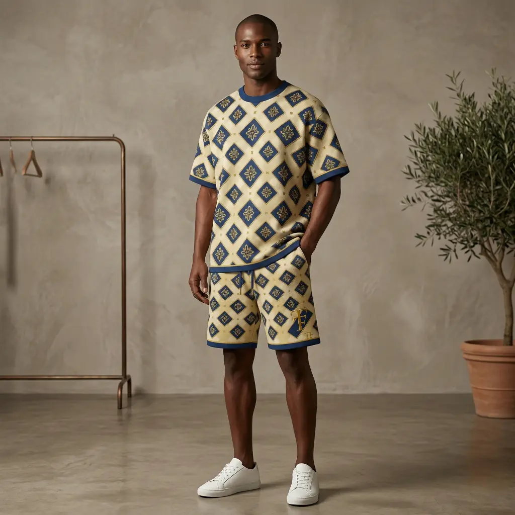 tf luxe diamond "mirage grid" tee