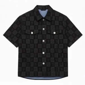 tf luxe patterned denim shirt