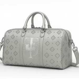 tf luxe diamond weekender bag silver
